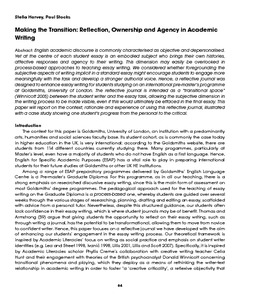 Academic writing making the transition pdf